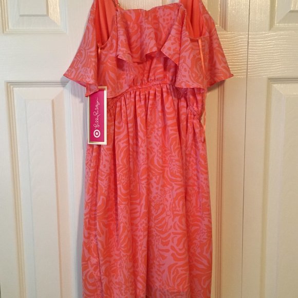 NWT Orange Flowy Lilly Pulitzer (Target) Dress - Size XS - Picture 2 of 2
